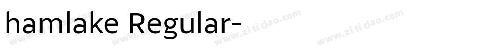 hamlake Regular字体转换